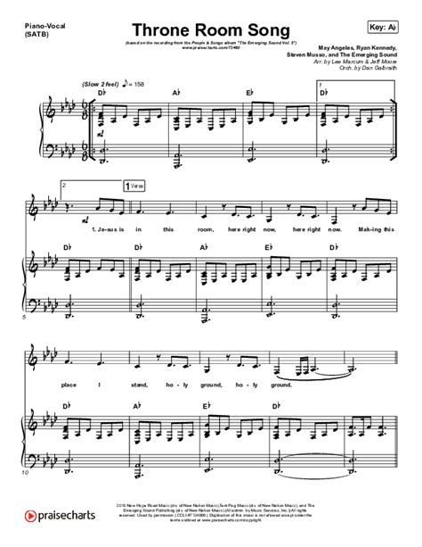 Throne Room Song Keyboard chords by People & Songs.
